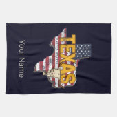 テキサス州州統一された州レトロマップヴィンテージUSA キッチンタオル (横)