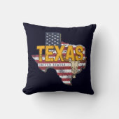 テキサス州州統一された州レトロマップヴィンテージUSA クッション (正面)
