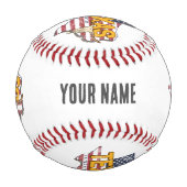 テキサス州州統一された州レトロマップヴィンテージUSA 野球ボール (裏面)