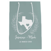  テキサス州州行先結婚式の好意  ミディアムペーパーバッグ (正面)