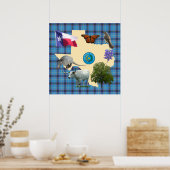 テキサス州州記号 ポスター (キッチン)