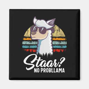 テキサス州州試験日ラマ・アルパカfor Students Gif マグネット