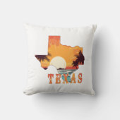 テキサス州州輪郭ビーチサンセット クッション (正面)