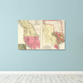 テキサス州州 キャンバスプリント (インサイチュ (ウッドフロア))