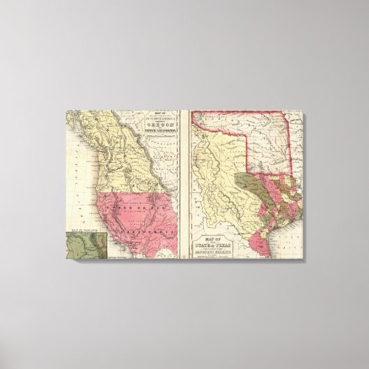 テキサス州州 キャンバスプリント (正面)