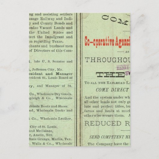 テキサス州州 ポストカード (正面)