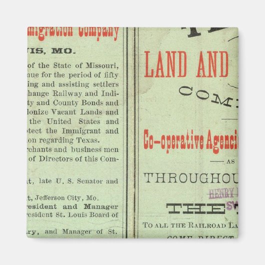 テキサス州州 マグネット (正面)