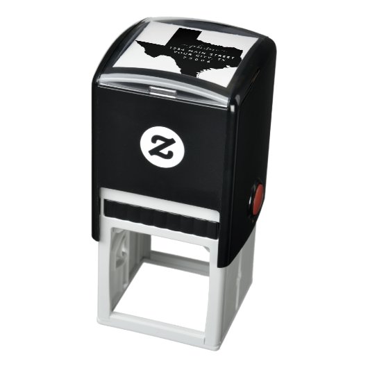 テキサス州差出人住所カスタムゴムスタンプ セルフインキングスタンプ (商品)