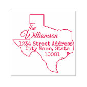 テキサス州差出人住所スタンプ自己インキング セルフインキングスタンプ (デザイン)