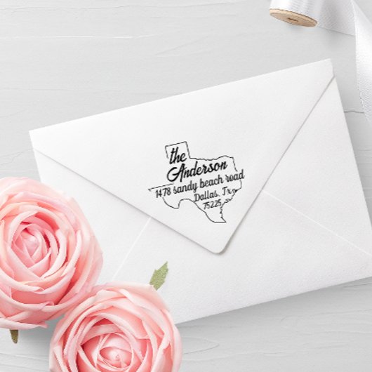 テキサス州差出人住所スタンプ自己インキング セルフインキングスタンプ