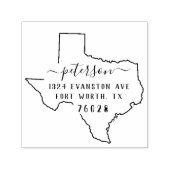 テキサス州差出人住所スタンプ自己インキング セルフインキングスタンプ (デザイン)