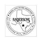 テキサス州差出人住所スタンプ自己インキングModernStamp セルフインキングスタンプ (デザイン)