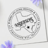 テキサス州差出人住所スタンプ自己インキングModernStamp セルフインキングスタンプ