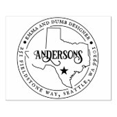 テキサス州差出人住所スタンプ自己インキングModernStamp ラバースタンプ (インプリント)