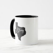 テキサス州強いHarveyのレリーフ、浮き彫りのコーヒー・マグ マグカップ (正面左)