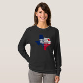 テキサス州強祈テキサス州国旗の地図3 Tシャツ (正面フル)