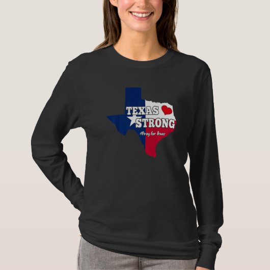 テキサス州強祈テキサス州国旗の地図3 Tシャツ (正面)