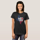 テキサス州強祈テキサス州国旗の地図4 Tシャツ (正面フル)