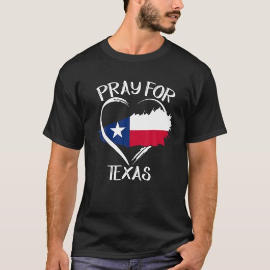 テキサス州強祈テキサス州国旗の地図 Tシャツ (正面)