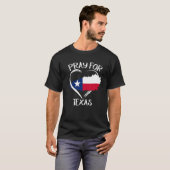 テキサス州強祈テキサス州国旗の地図 Tシャツ (正面フル)