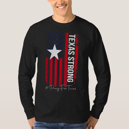 テキサス州強祈テキサス州国旗の地図 Tシャツ (正面)
