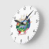 テキサス州徴候 ラウンド壁時計 (傾斜)