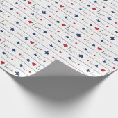 テキサス州愛とハートパターン ラッピングペーパー (角)