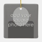 テキサス州愛カスタムハートと姓 セラミックオーナメント (裏面)