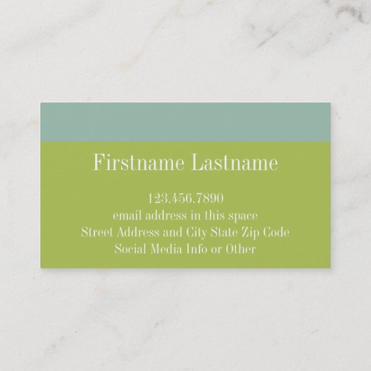 テキサス州愛カスタムハートと姓 名刺 (裏面)