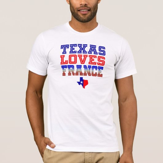 テキサス州愛フランス Tシャツ (正面)