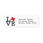 テキサス州愛 ラベル (正面)