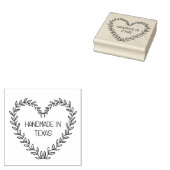 テキサス州手作りリースフラワーズボタニカルディ ラバースタンプ (押印)
