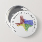 テキサス州教育ボタン 缶バッジ (正面&裏面)