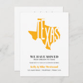 テキサス州新しいアドレスを移動しました新しいホームポストカード ポストカード (正面/裏面)