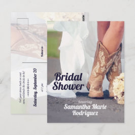 テキサス州新婦インブーツブライダルシャワー ポストカード