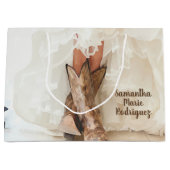 テキサス州新婦インブーツブライダルシャワー ラージペーパーバッグ (正面)