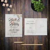 テキサス州新婦インブーツブライダルシャワー 案内ポストカード