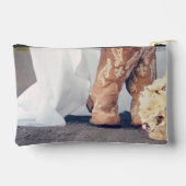 テキサス州新婦インブーツブライダル アクセサリーポーチ (裏面)