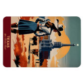 テキサス州旅行：あなたの冒険は柔軟を待つ マグネット (横)