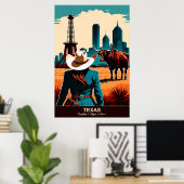テキサス州旅行：すべてがより大きな旅行ポスター ポスター (ホームオフィス)