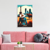 テキサス州旅行:すべてが大きい キャンバスプリント (インサイチュ (リビング))