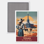 テキサス州旅行:冒険が待ち受ける マグネット (正面/裏面)