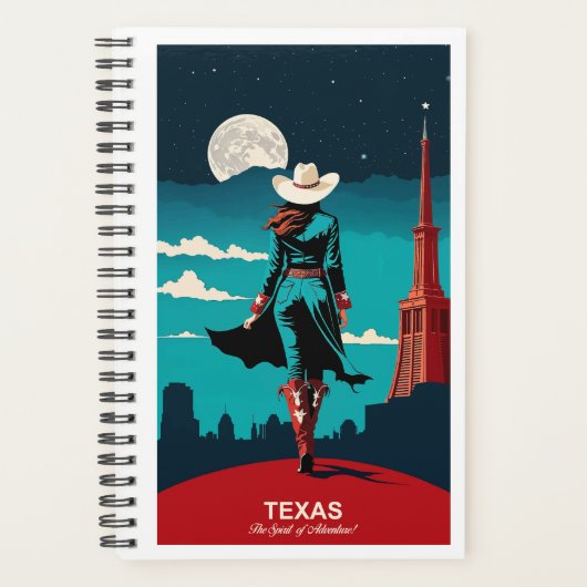 テキサス州旅行：冒険の精神 プランナー手帳 (正面)