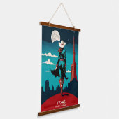 テキサス州旅行：冒険の精神 吊り下げ型タペストリー (傾斜あり)