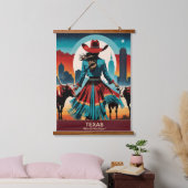 テキサス州旅行：西が始まる場所 吊り下げ型タペストリー (寝室)