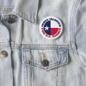テキサス州旗をあしらったジェームズ・タラリコの米国上院議員選挙グッズ 缶バッジ (インサイチュ)