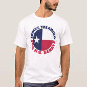 テキサス州旗をあしらったジェームズ・タラリコ米国上院議員 Tシャツ (正面)
