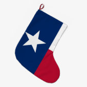 テキサス州旗(テキサス州) ラージクリスマスストッキング (正面 (吊り時))