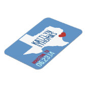 テキサス州日付の保存 – カスタマイズ可能な都市 マグネット (左側)