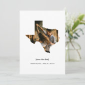 テキサス州日付の写真カードを保存 セーブザデート (スタンド正面)